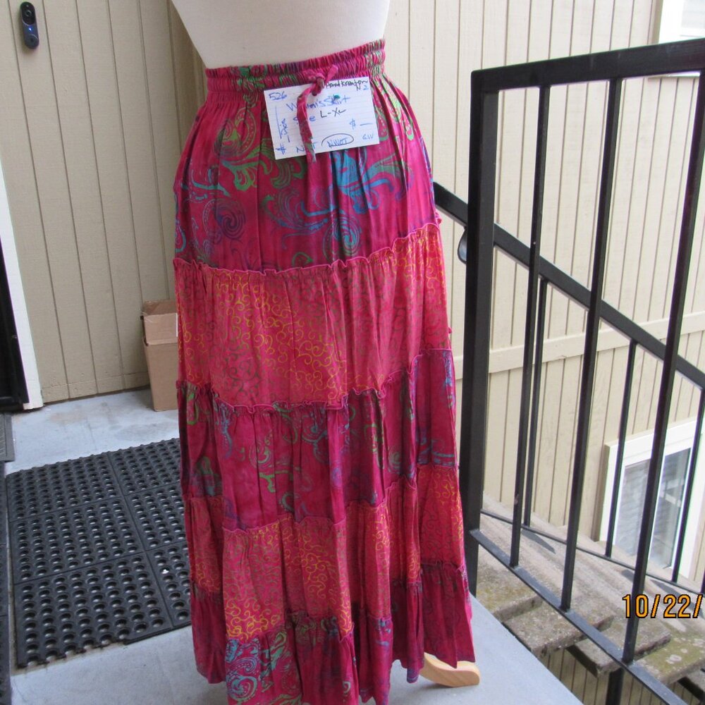 #526 New Women's Summer Long Skirt By Hand Kreation (Size L-Xl) View 2